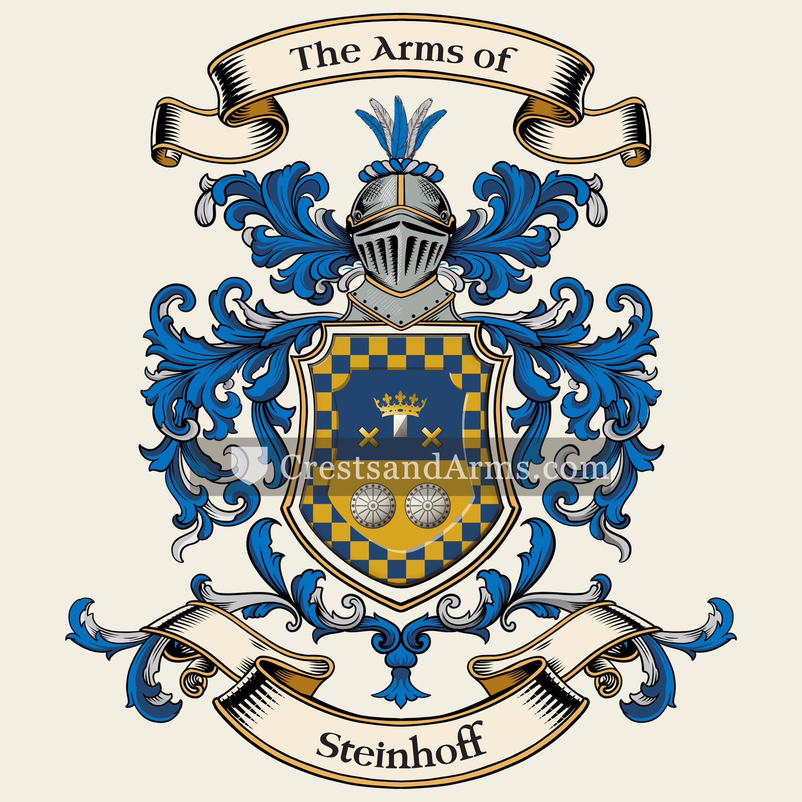 The Steinhoff coat of arms, drawn from the recorded blazon