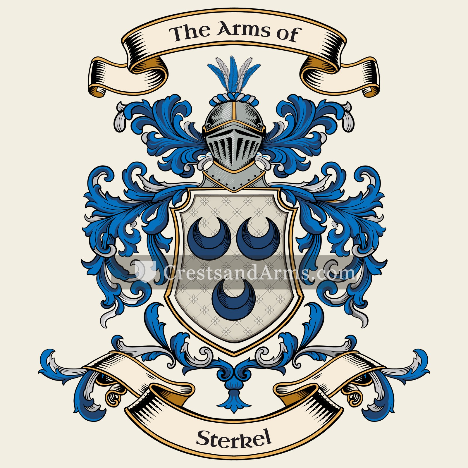 The Sterkel coat of arms, drawn from the recorded blazon