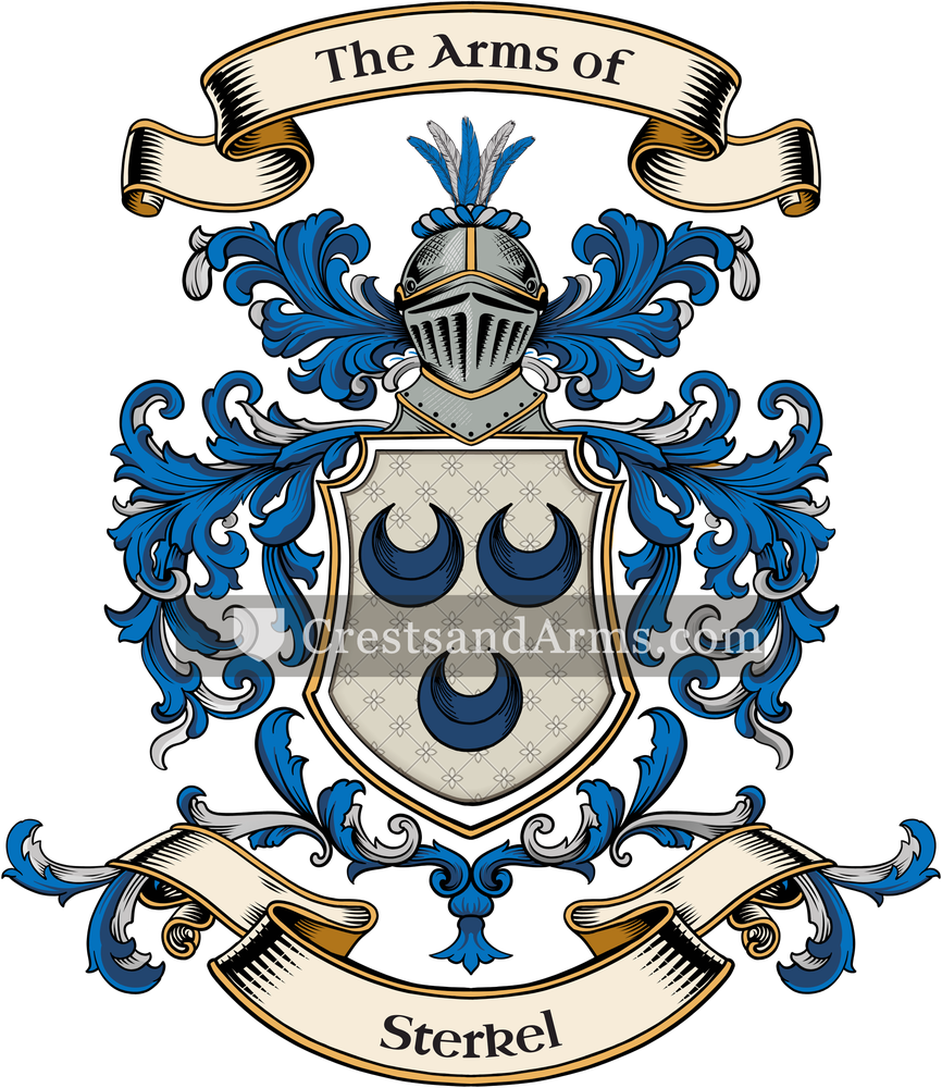 The Sterkel coat of arms, drawn from the recorded blazon