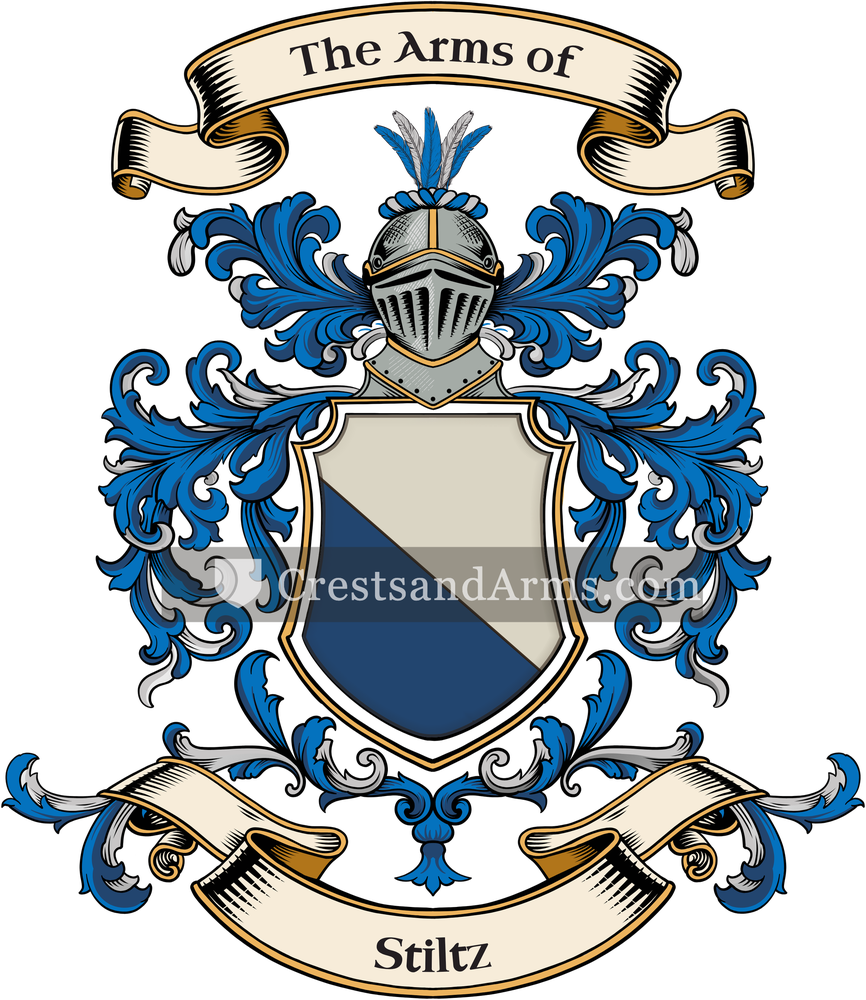 The Stiltz coat of arms, drawn from the recorded blazon