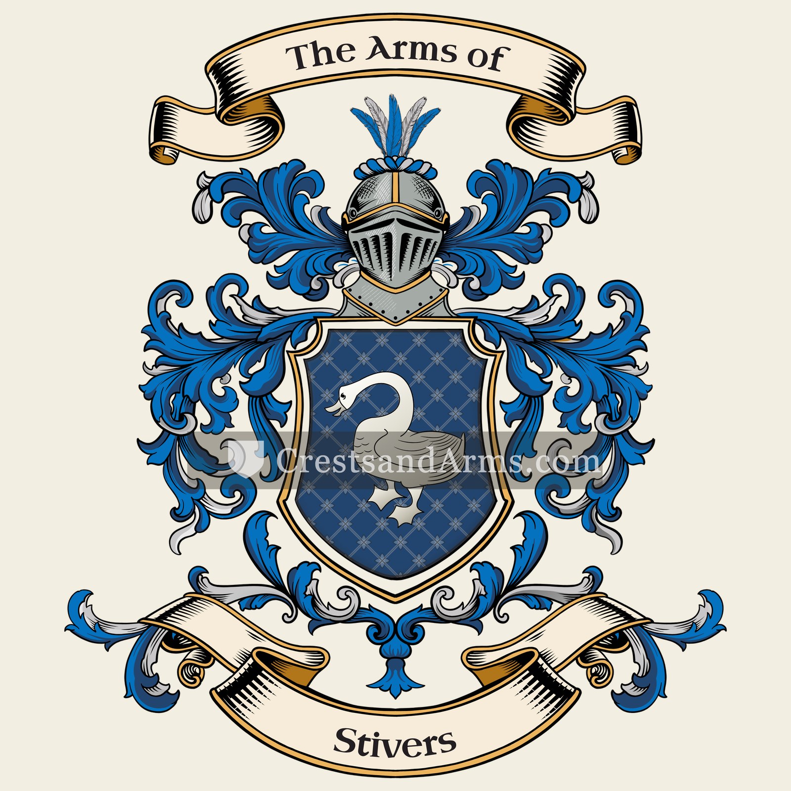 The Stivers coat of arms, drawn from the recorded blazon