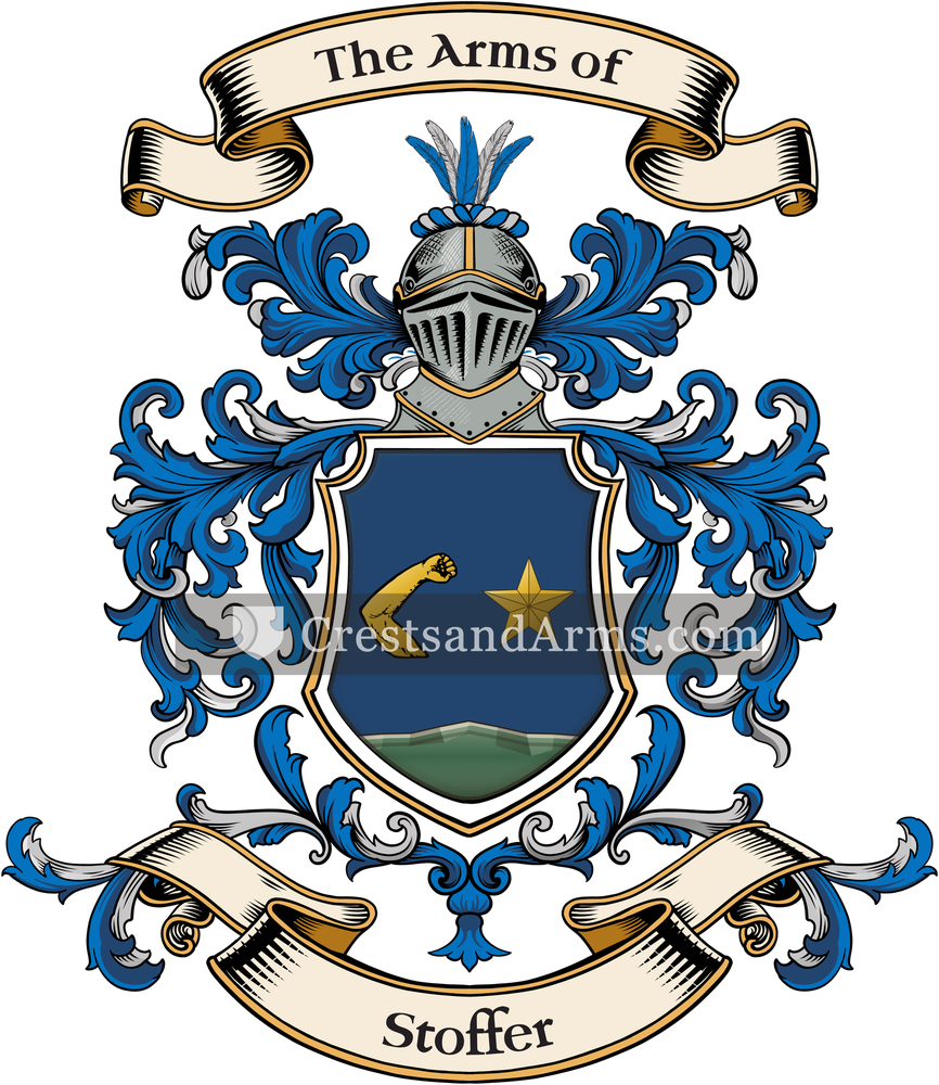 The Stoffer coat of arms, drawn from the recorded blazon