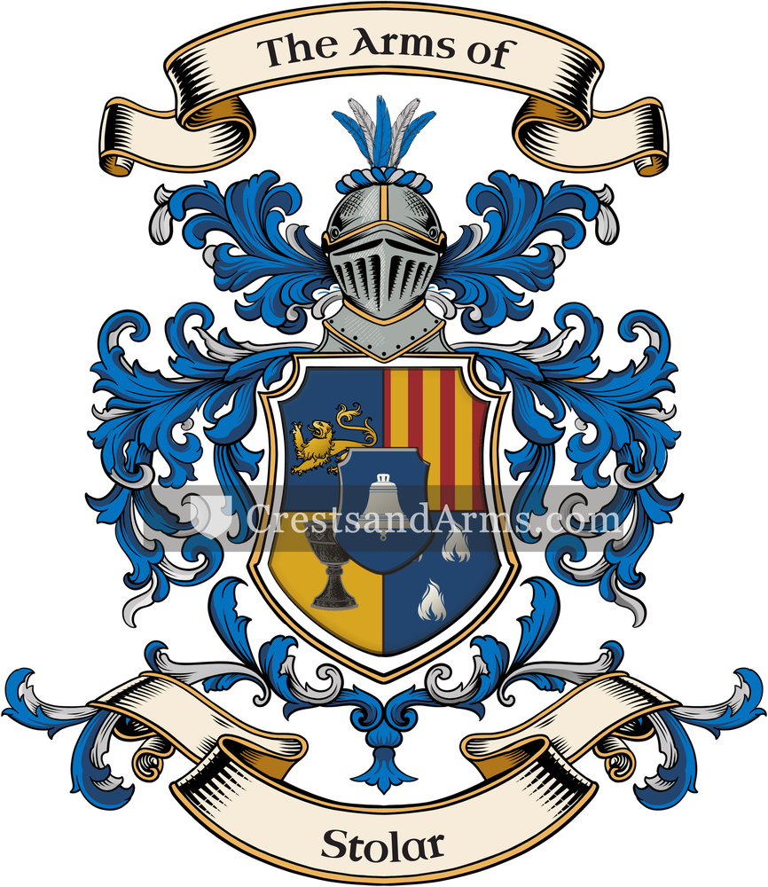 The Stolar coat of arms, drawn from the recorded blazon