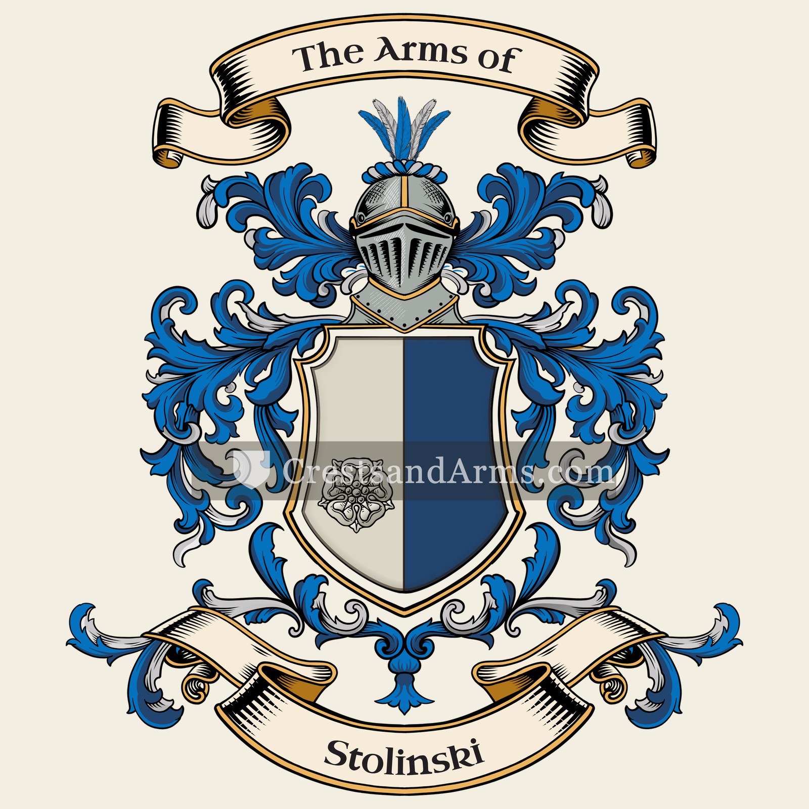 The Stolinski coat of arms, drawn from the recorded blazon
