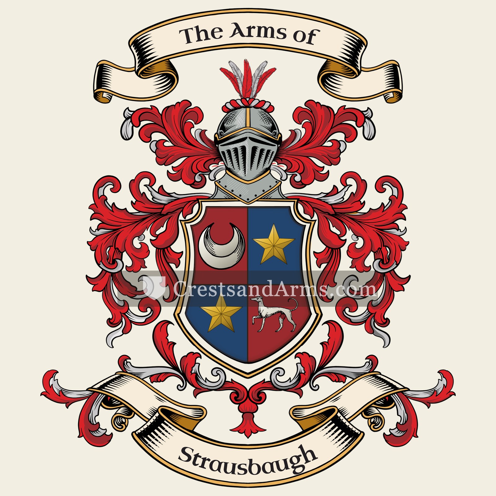The Strausbaugh coat of arms