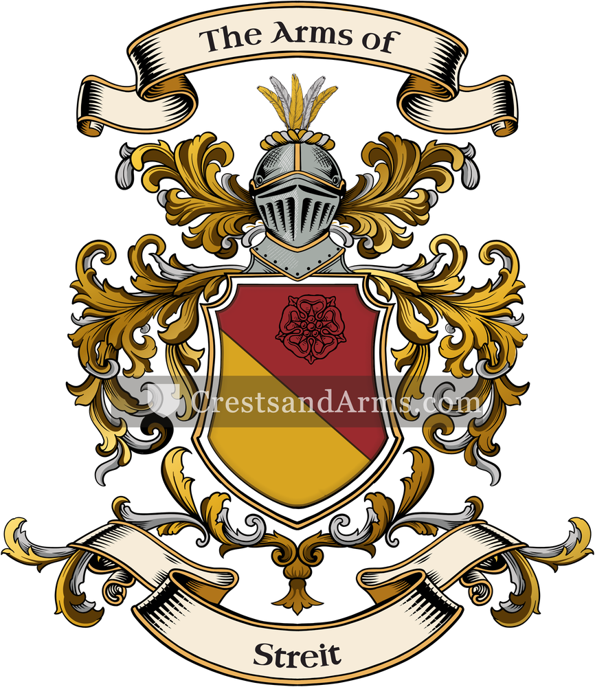 The Streit coat of arms, drawn from the recorded blazon