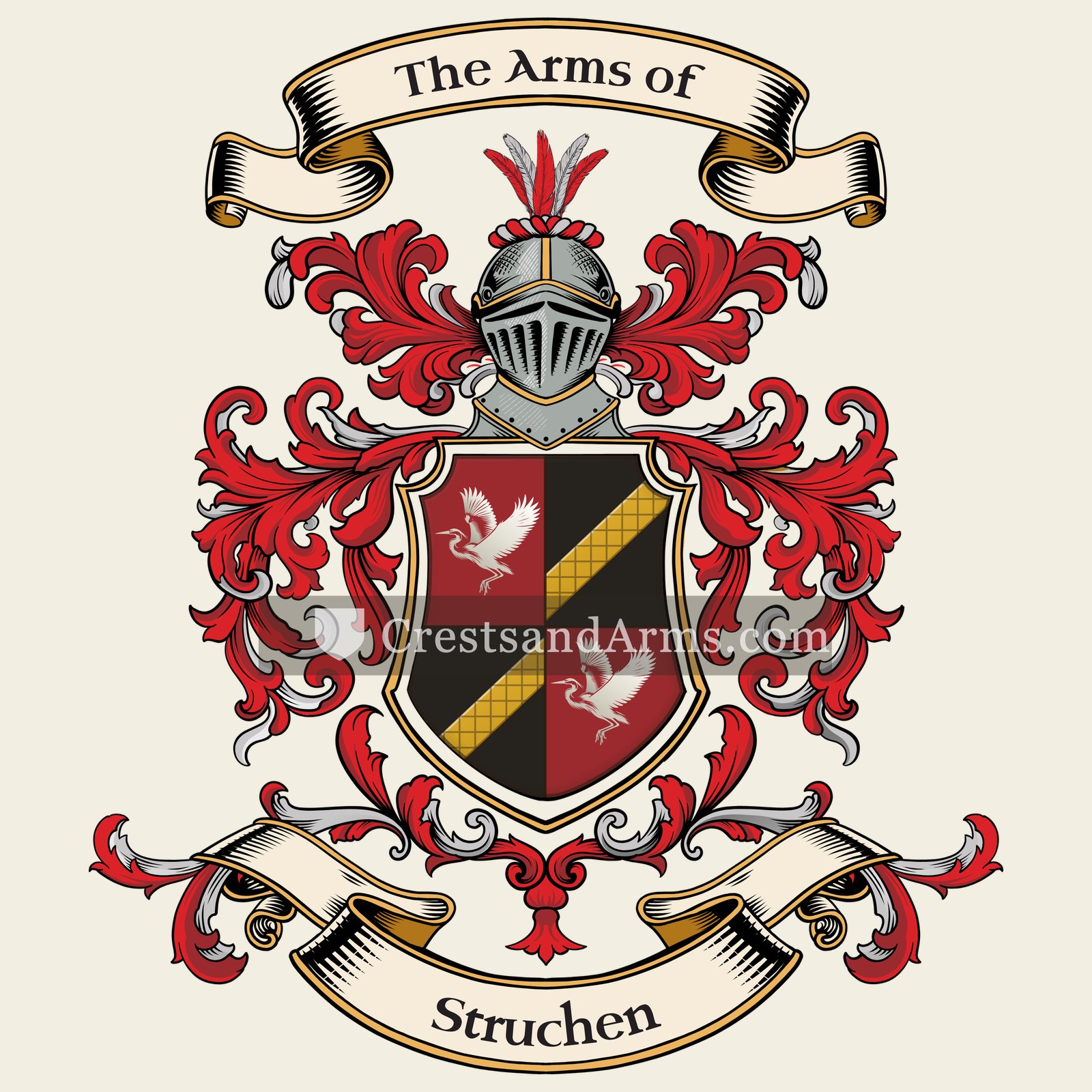 The Struchen coat of arms, drawn from the recorded blazon