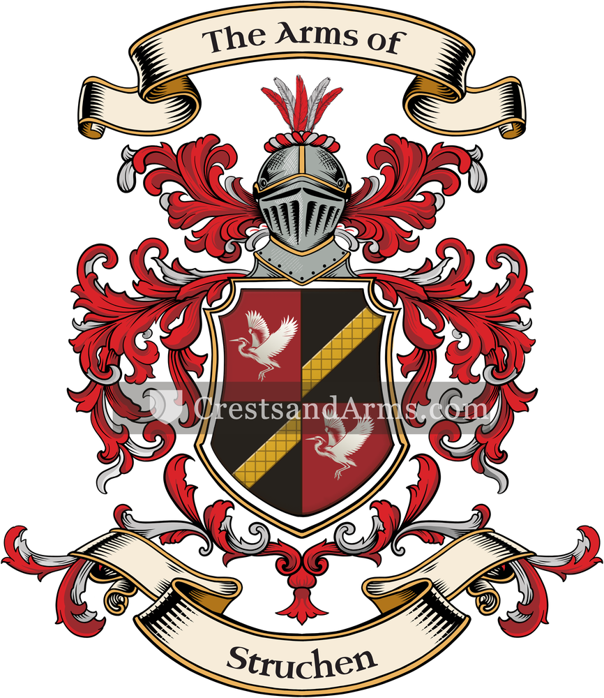 The Struchen coat of arms, drawn from the recorded blazon