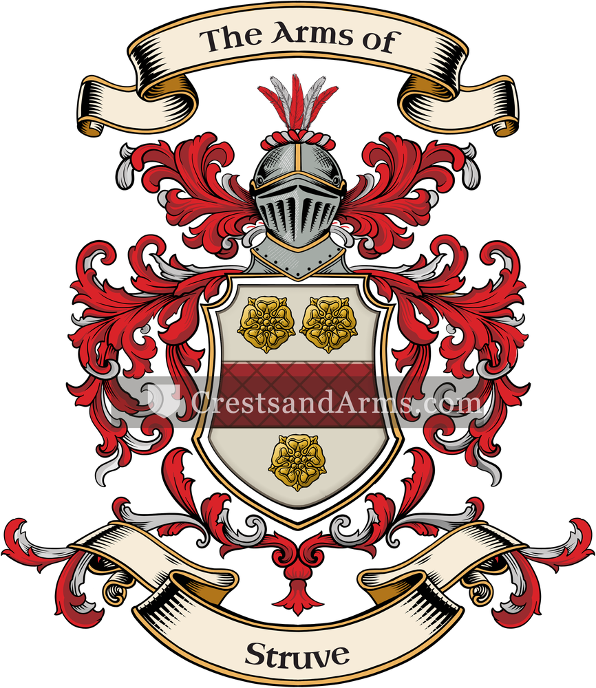 The Struve coat of arms, drawn from the recorded blazon
