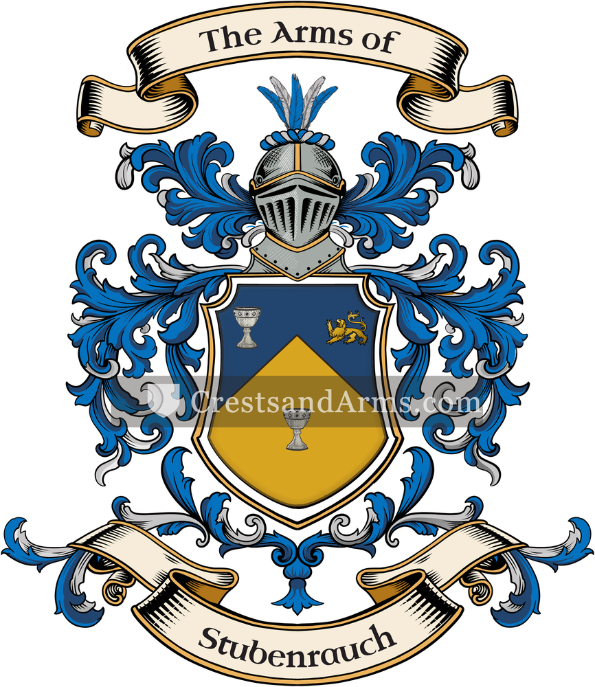 The Stubenrauch coat of arms, drawn from the recorded blazon