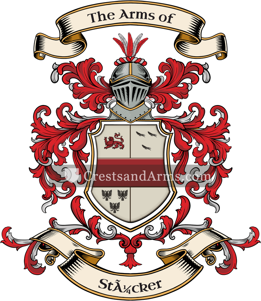 The Stücker coat of arms, drawn from the recorded blazon