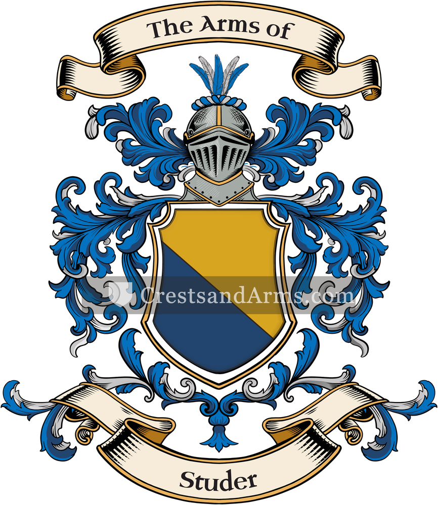 The Studer coat of arms, drawn from the recorded blazon