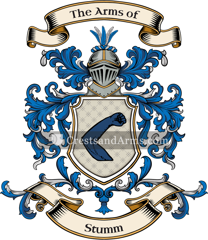 The Stumm coat of arms, drawn from the recorded blazon