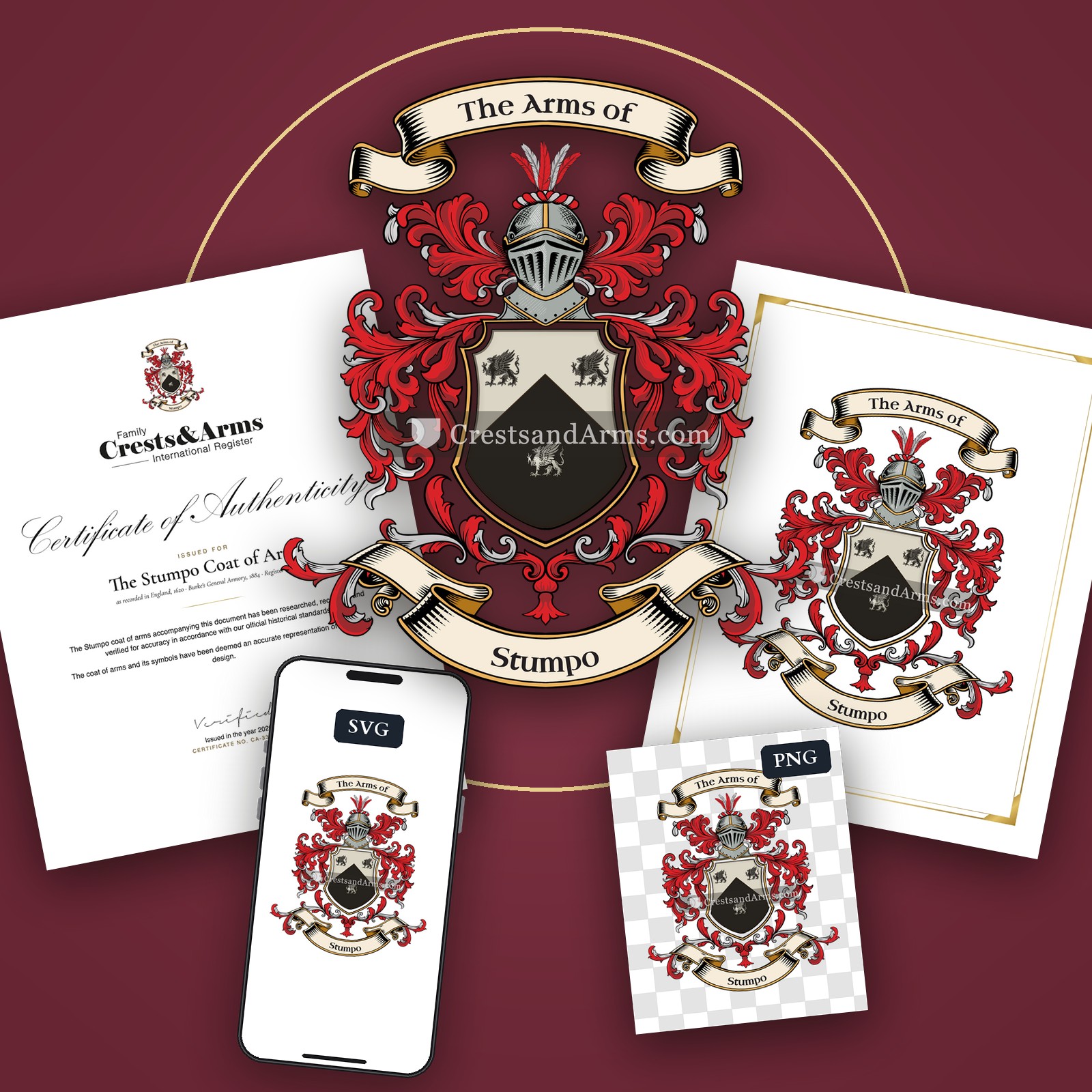 The Stumpo arms on the coat of arms — digital pack