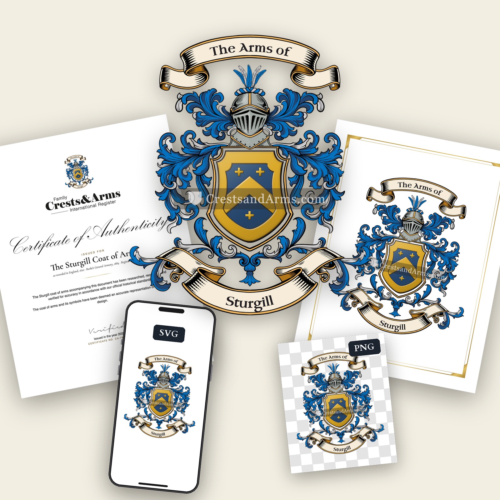 The Sturgill coat of arms