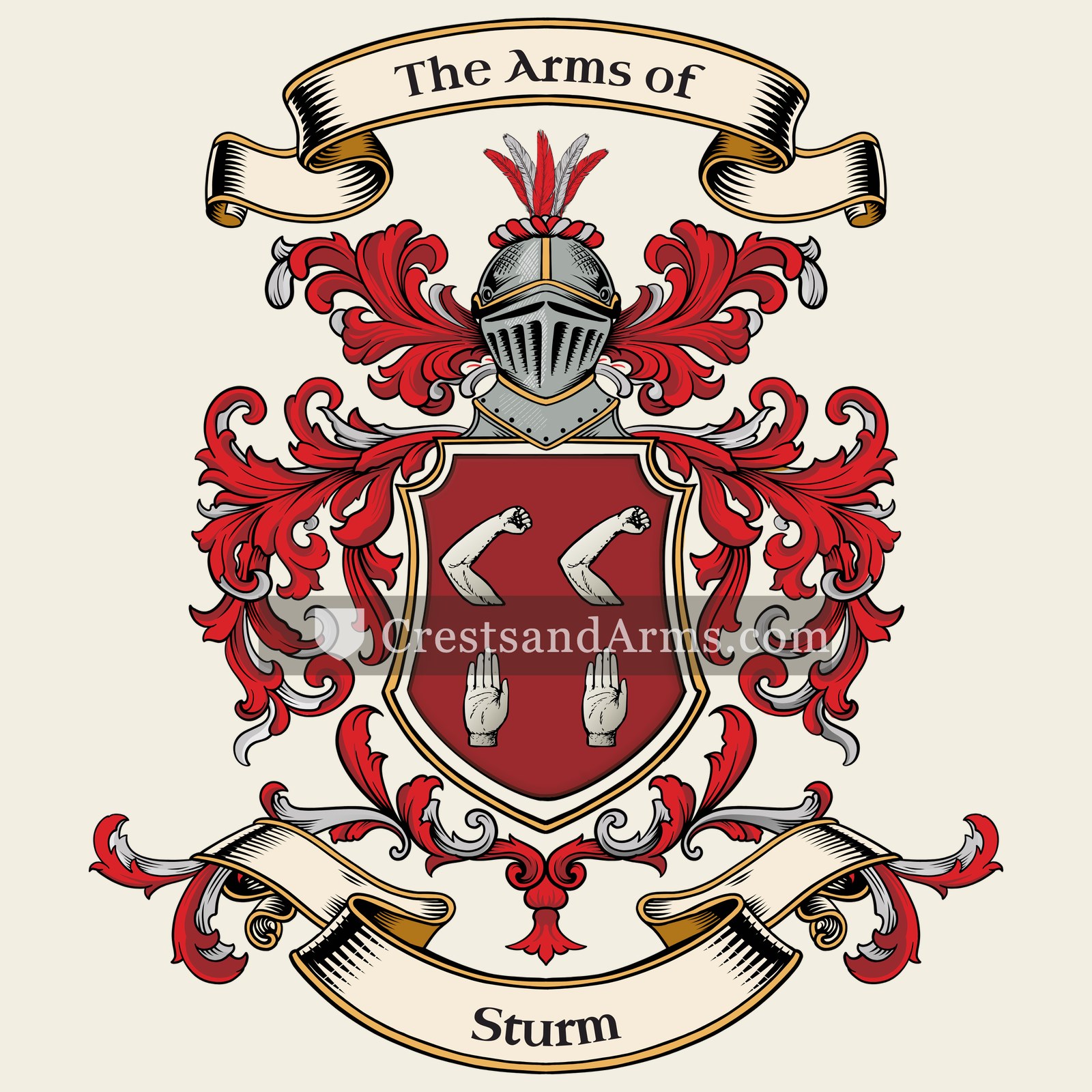 The Sturm coat of arms, drawn from the recorded blazon