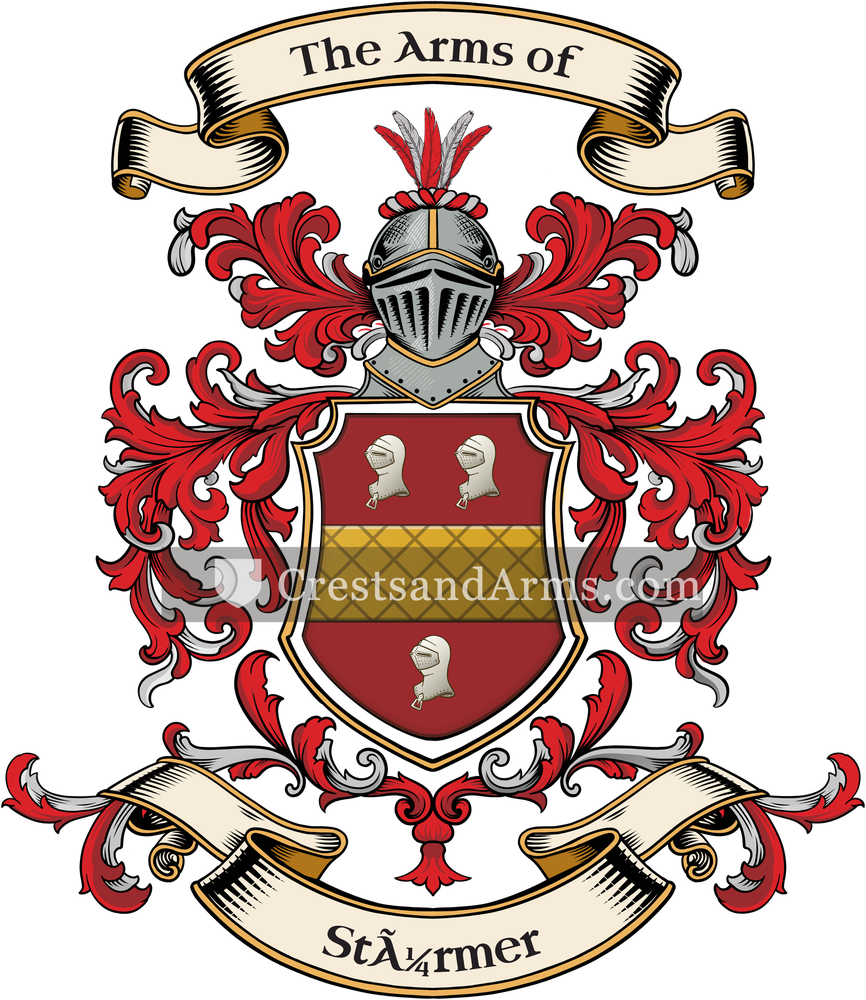 The Stürmer coat of arms, drawn from the recorded blazon