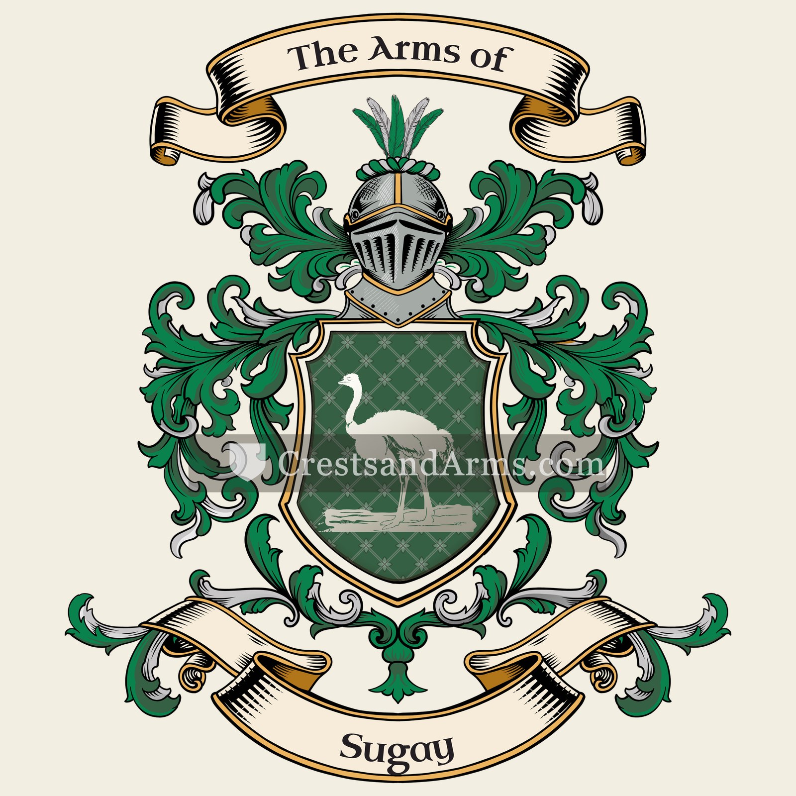 The Sugay coat of arms, drawn from the recorded blazon