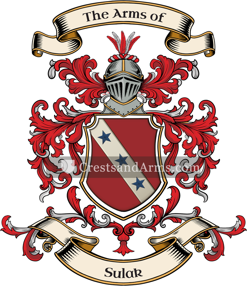 The Sulak coat of arms, drawn from the recorded blazon