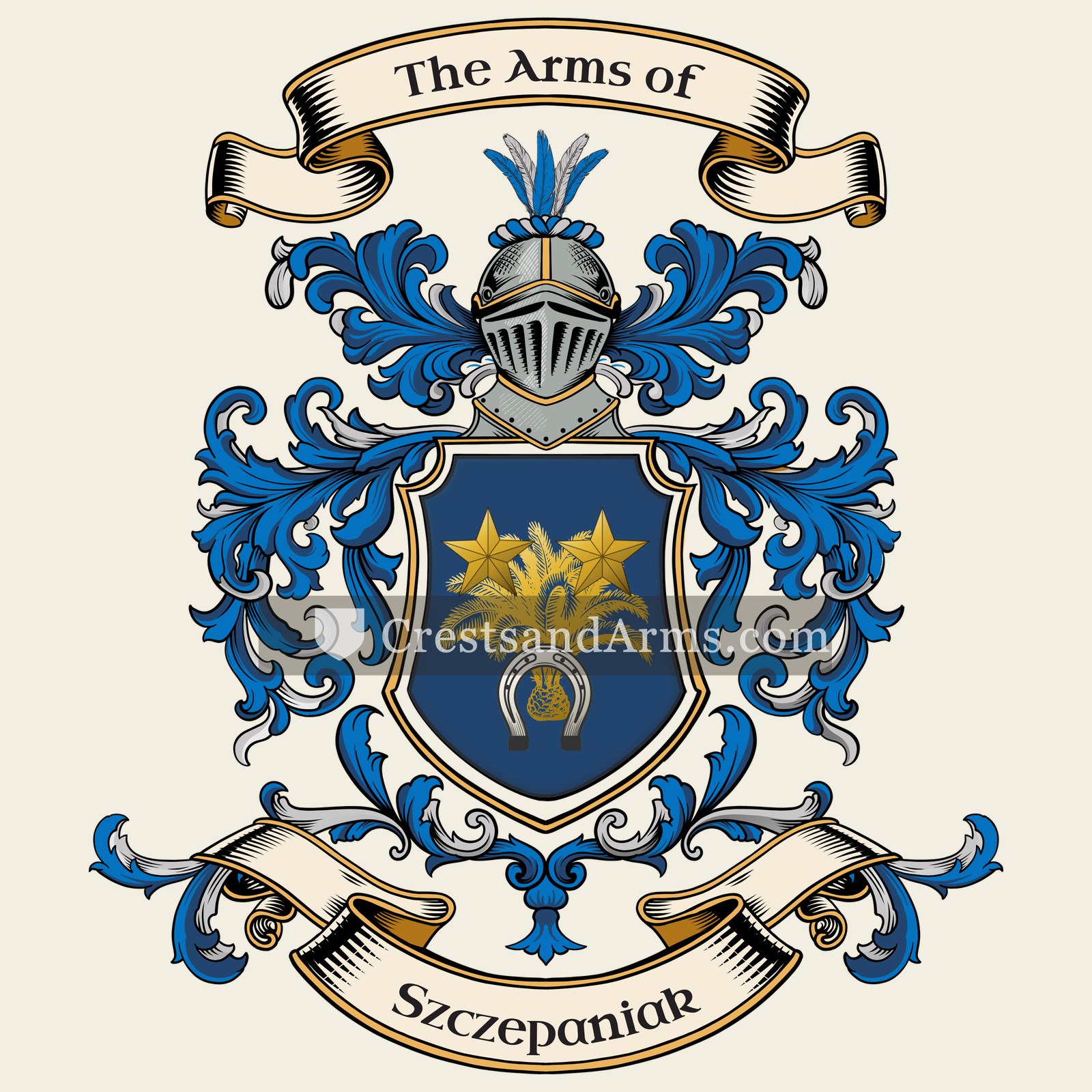 The Szczepaniak coat of arms, drawn from the recorded blazon