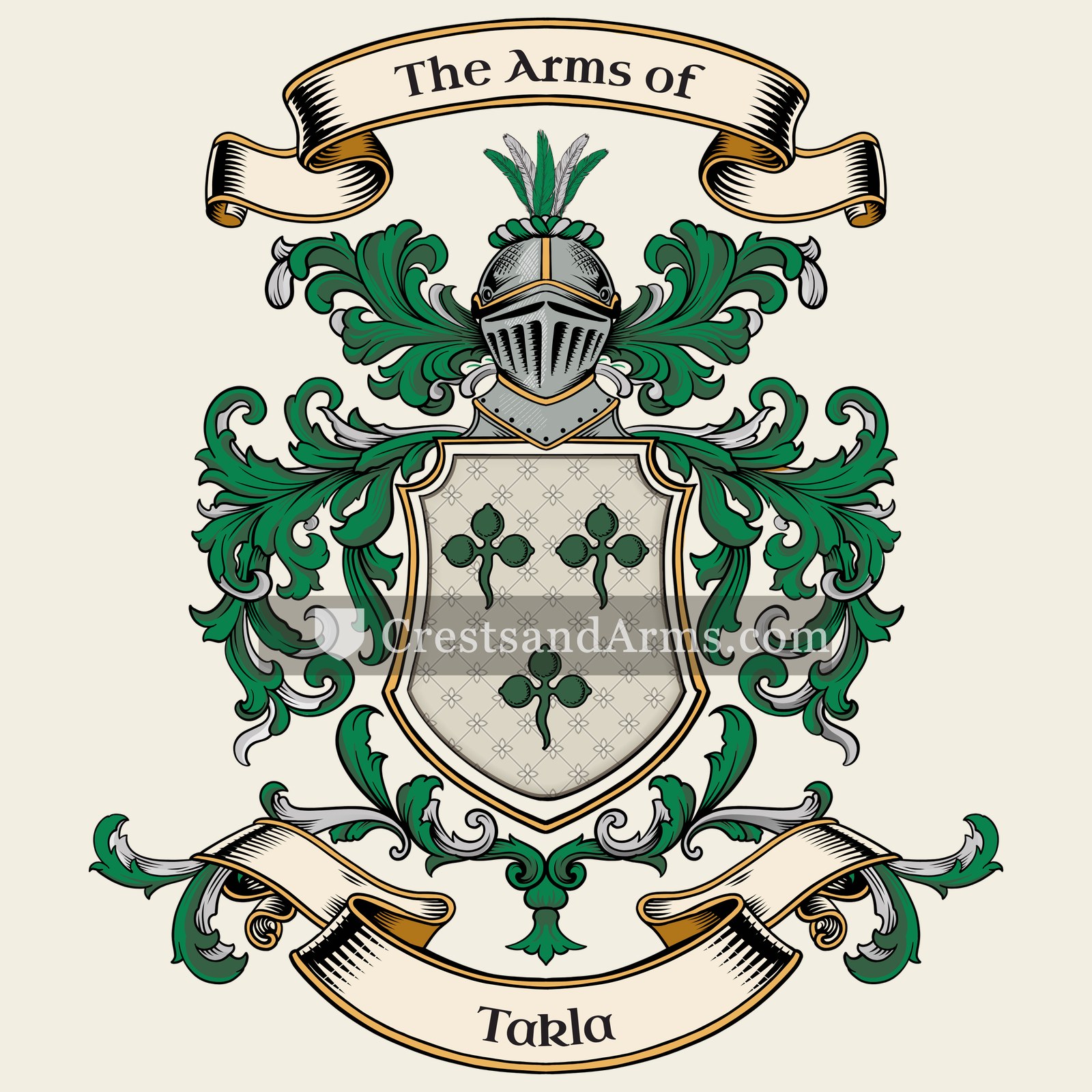 The Takla coat of arms, drawn from the recorded blazon