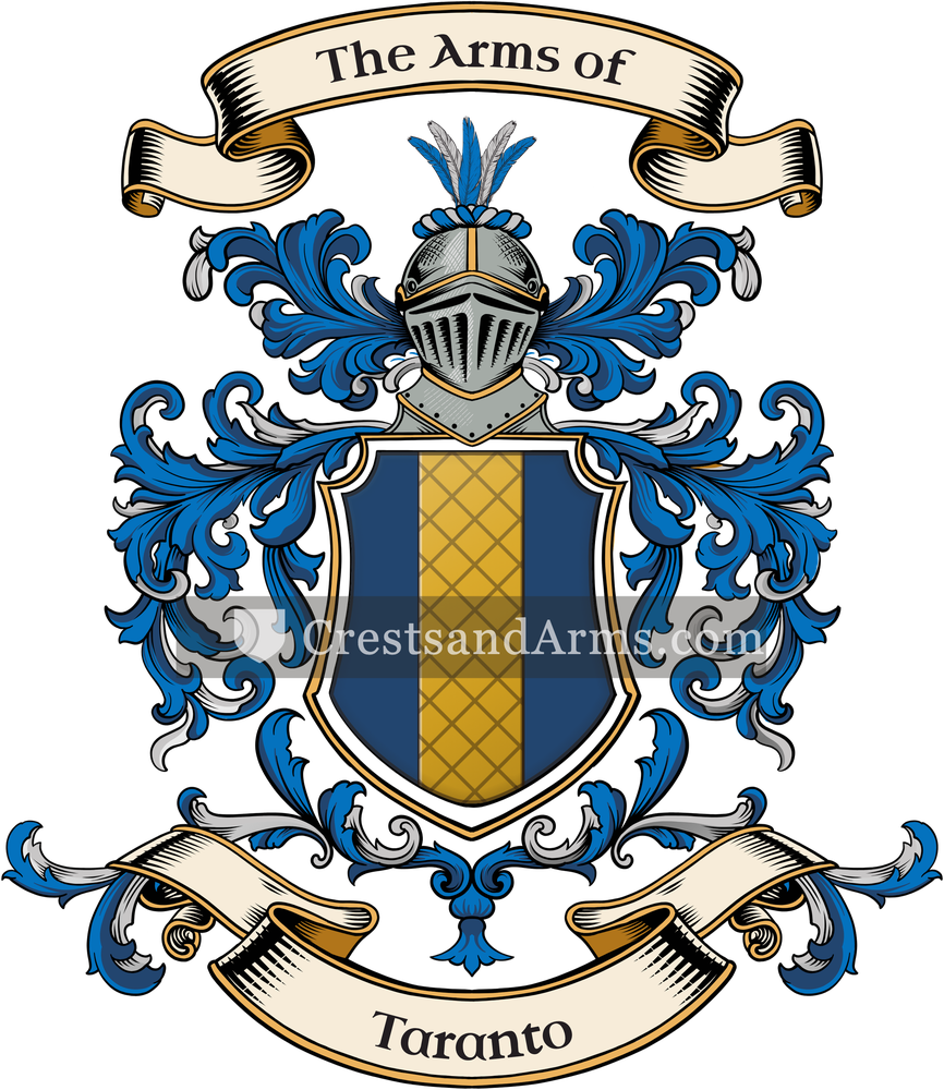 The Taranto coat of arms, drawn from the recorded blazon