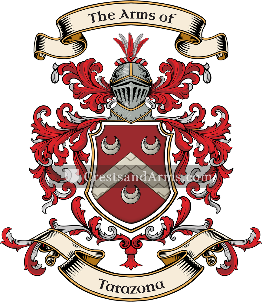 The Tarazona coat of arms, drawn from the recorded blazon