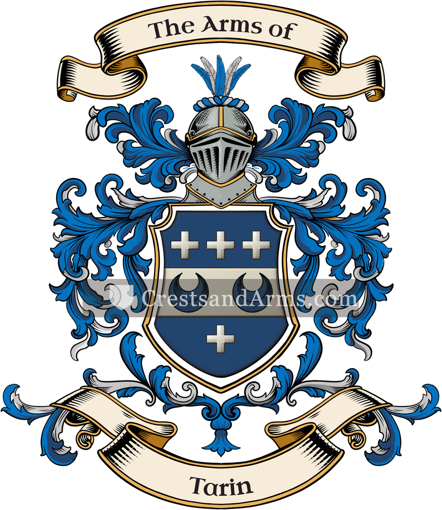 The Tarin coat of arms, drawn from the recorded blazon