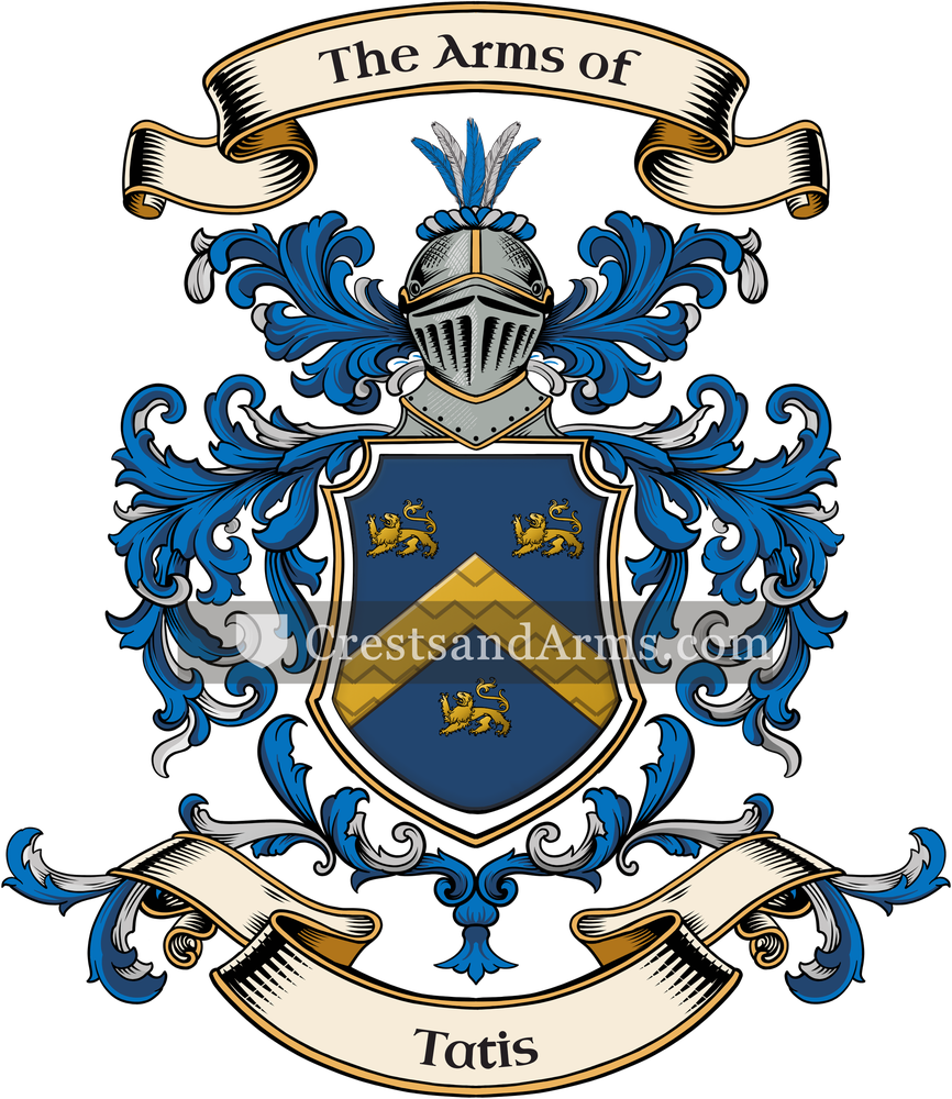 The Tatis coat of arms, drawn from the recorded blazon