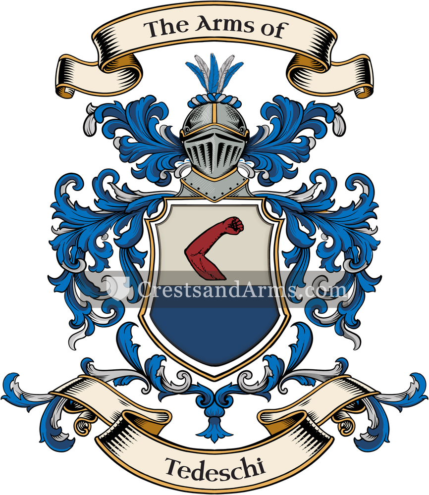 The Tedeschi coat of arms, drawn from the recorded blazon