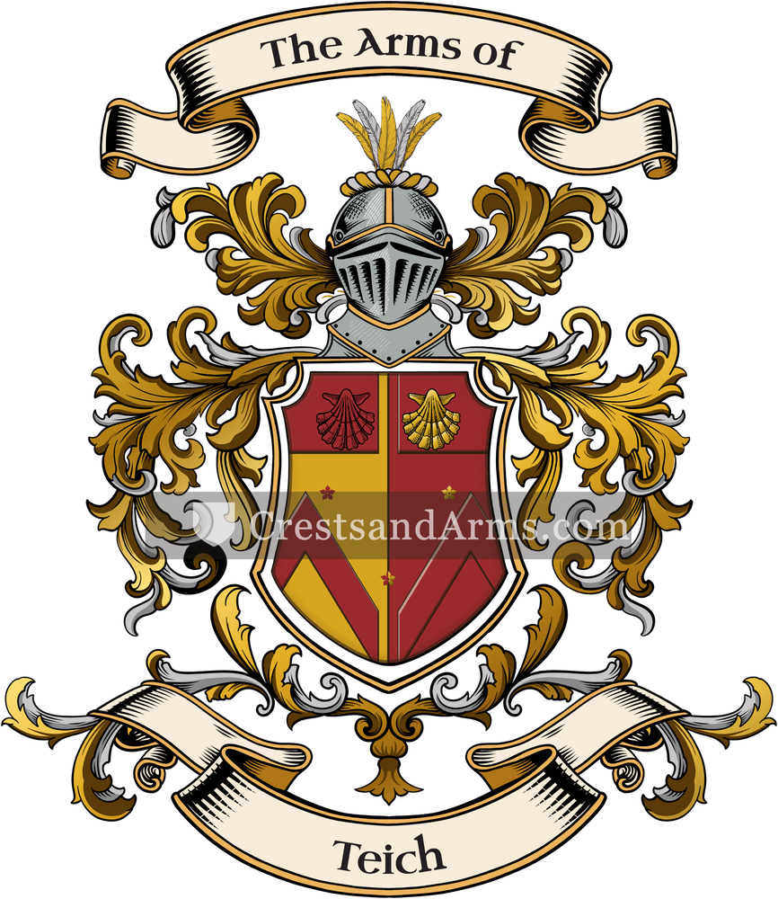The Teich coat of arms, drawn from the recorded blazon