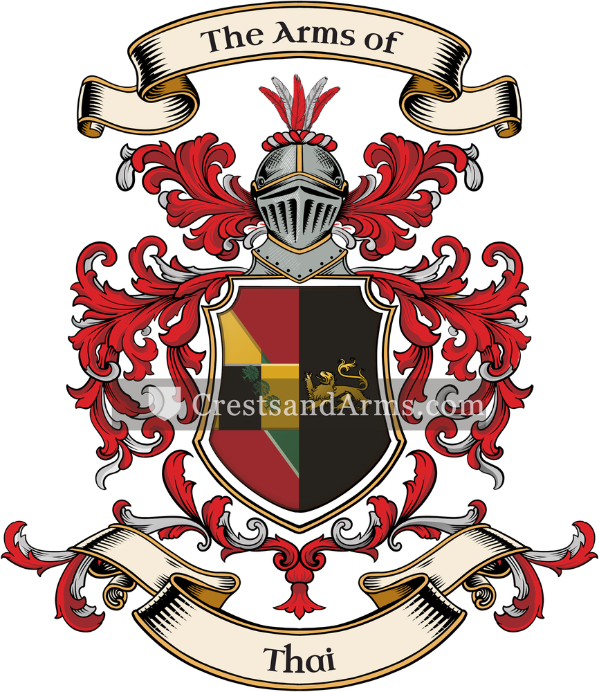 The Thai coat of arms, drawn from the recorded blazon