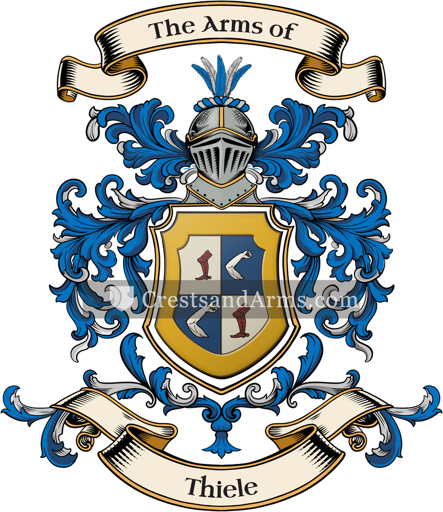 The Thiele coat of arms, drawn from the recorded blazon