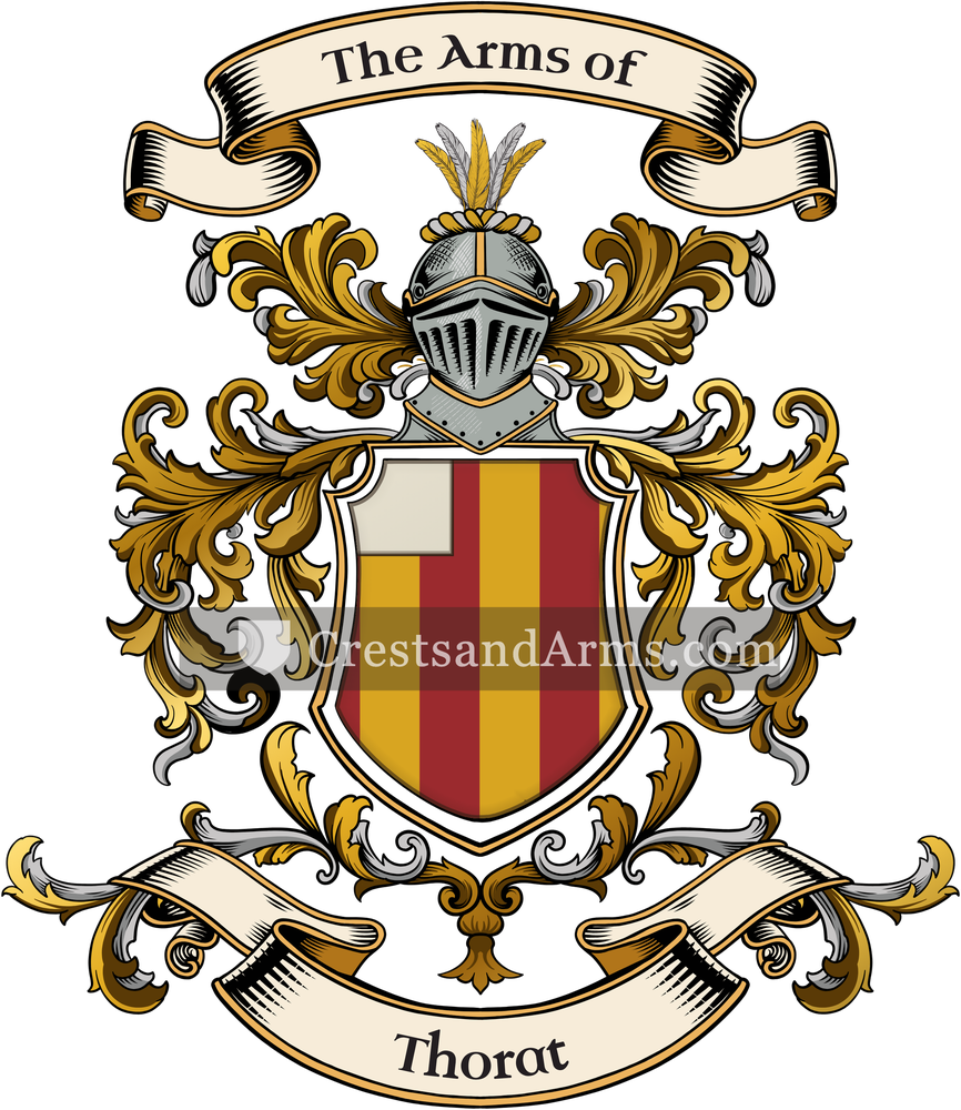 The Thorat coat of arms, drawn from the recorded blazon