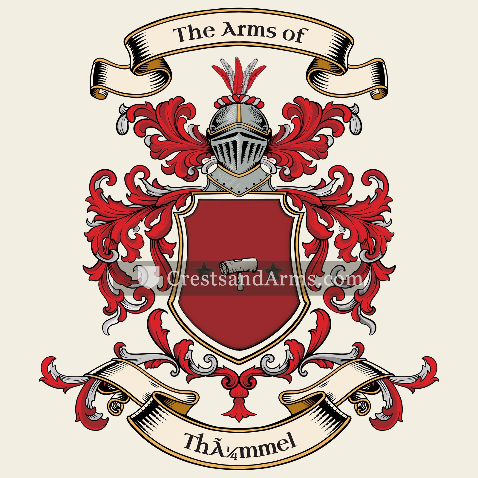 The Thümmel coat of arms, drawn from the recorded blazon