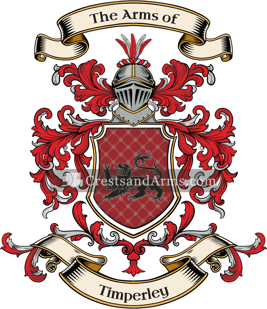 The Timperley coat of arms, drawn from the recorded blazon