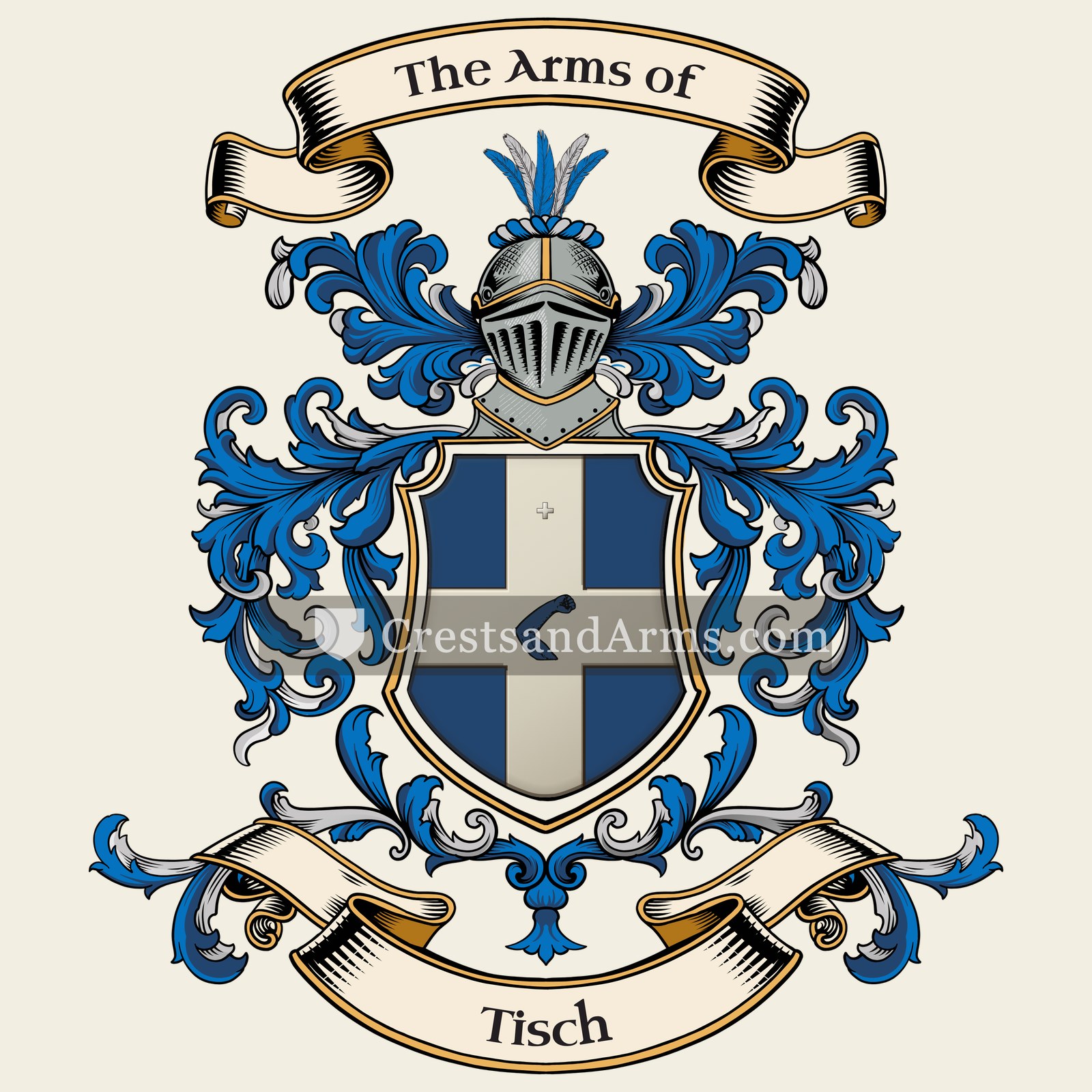 The Tisch coat of arms, drawn from the recorded blazon