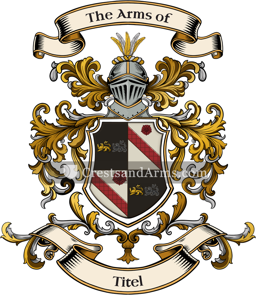 The Titel coat of arms, drawn from the recorded blazon