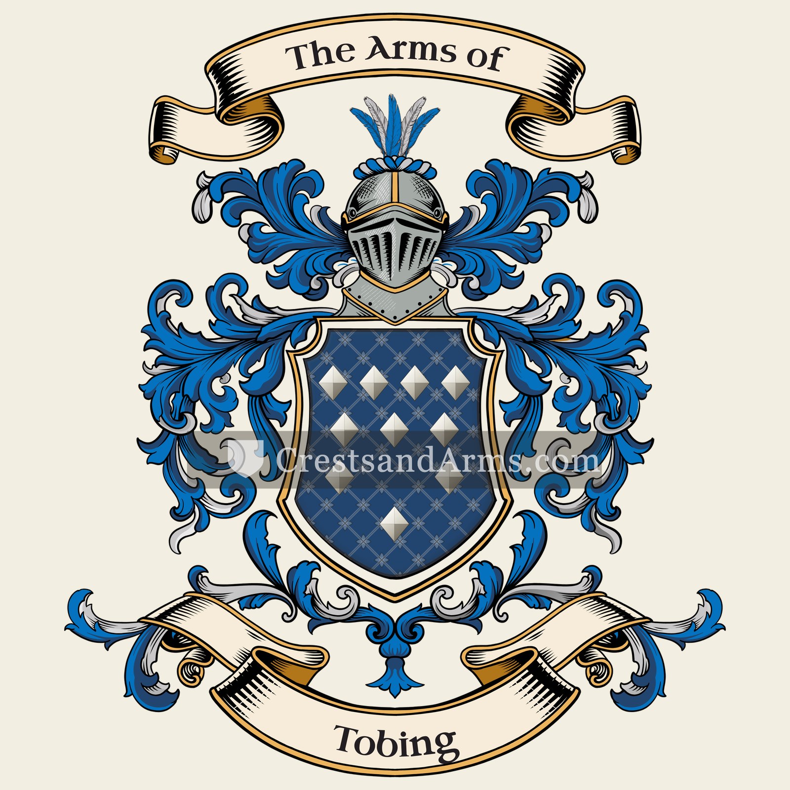 The Tobing coat of arms, drawn from the recorded blazon