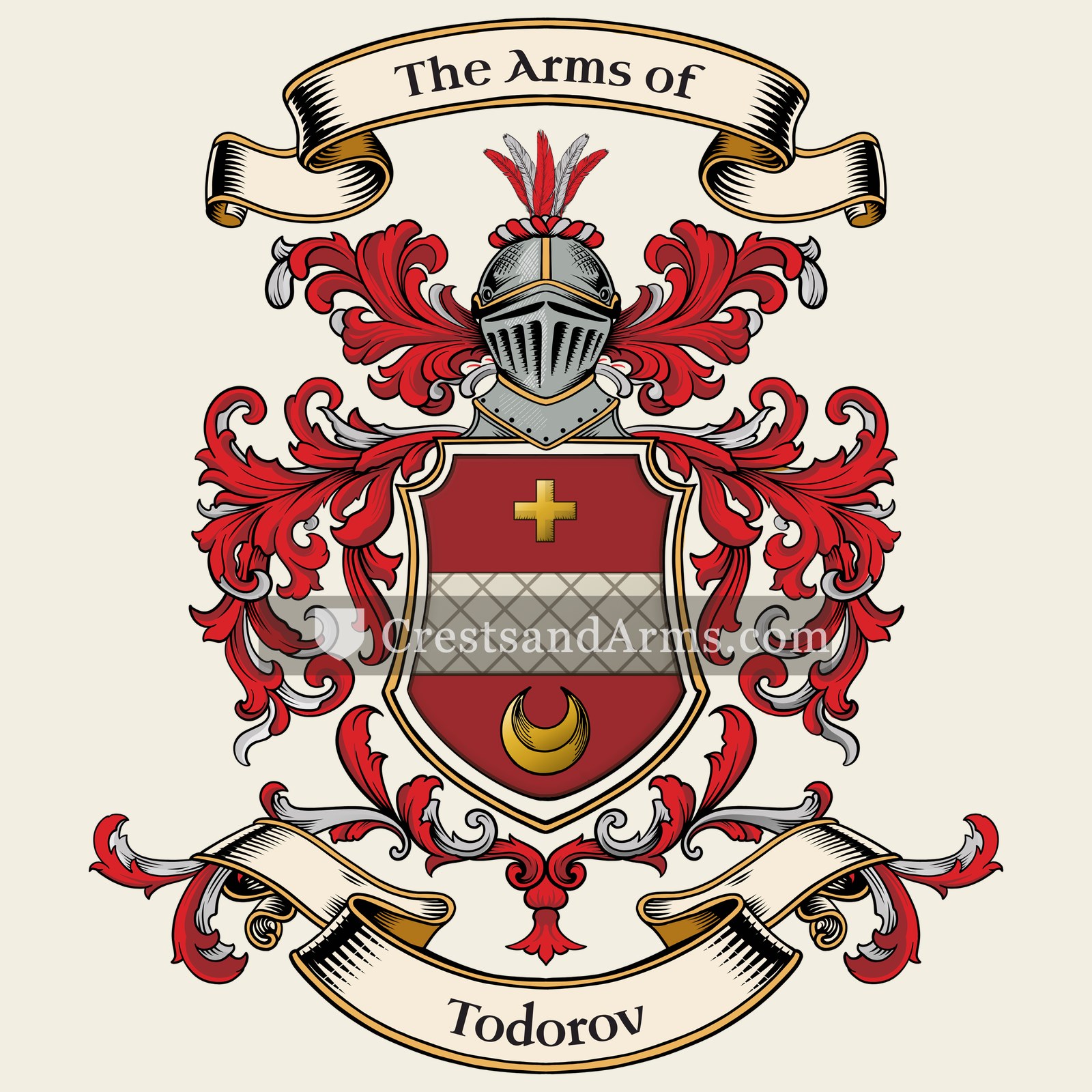 The Todorov coat of arms, drawn from the recorded blazon