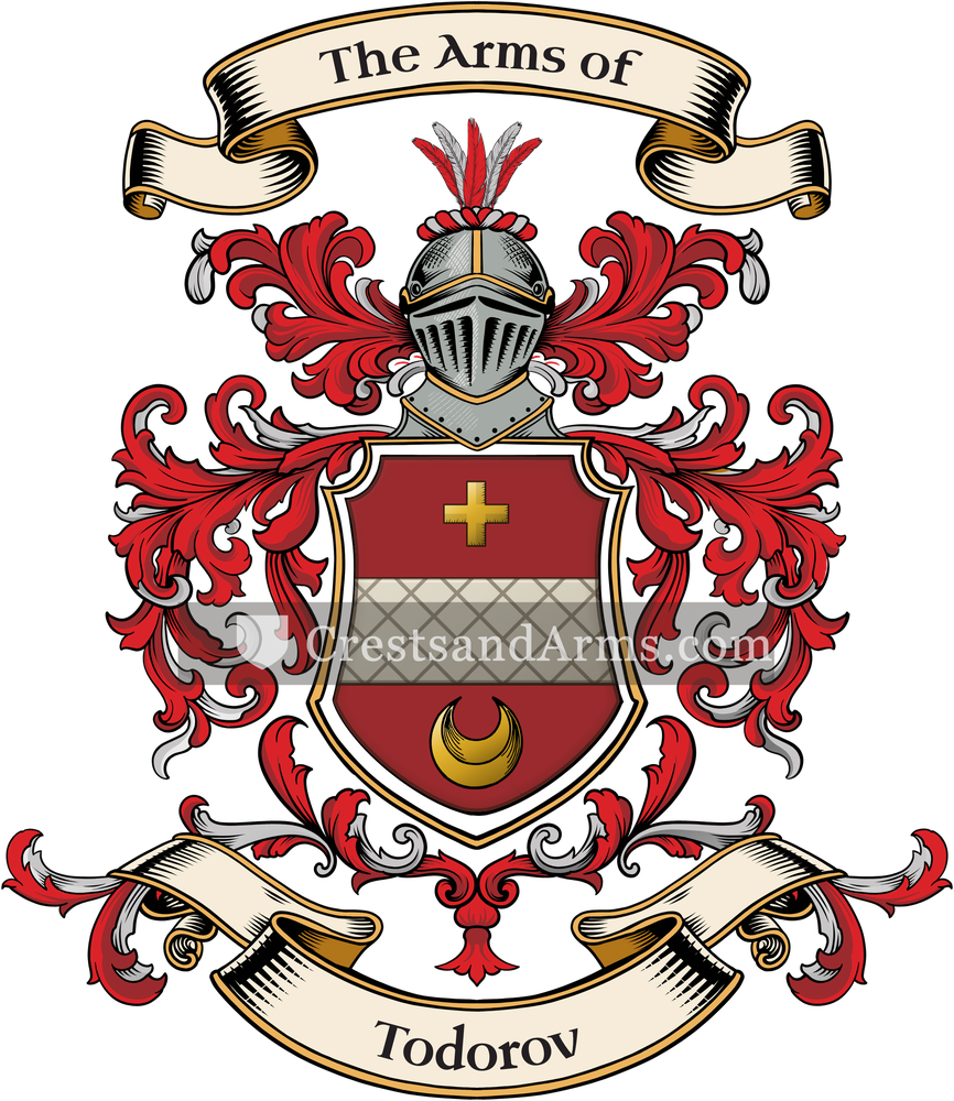 The Todorov coat of arms, drawn from the recorded blazon
