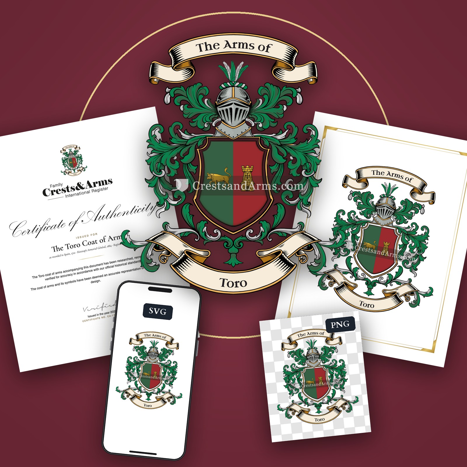 The Toro arms on the coat of arms — digital pack