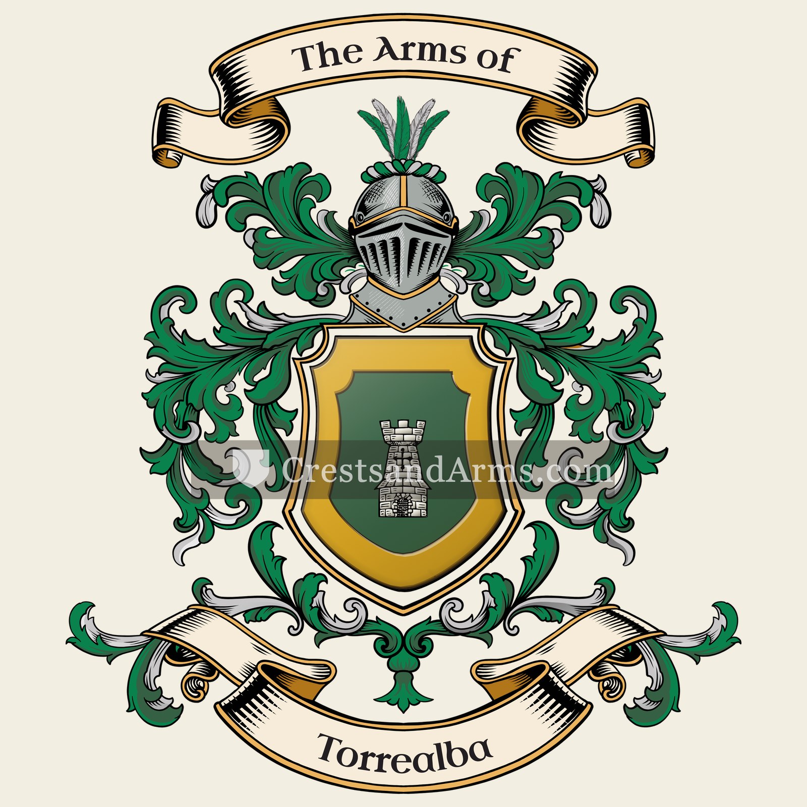 The Torrealba coat of arms, drawn from the recorded blazon