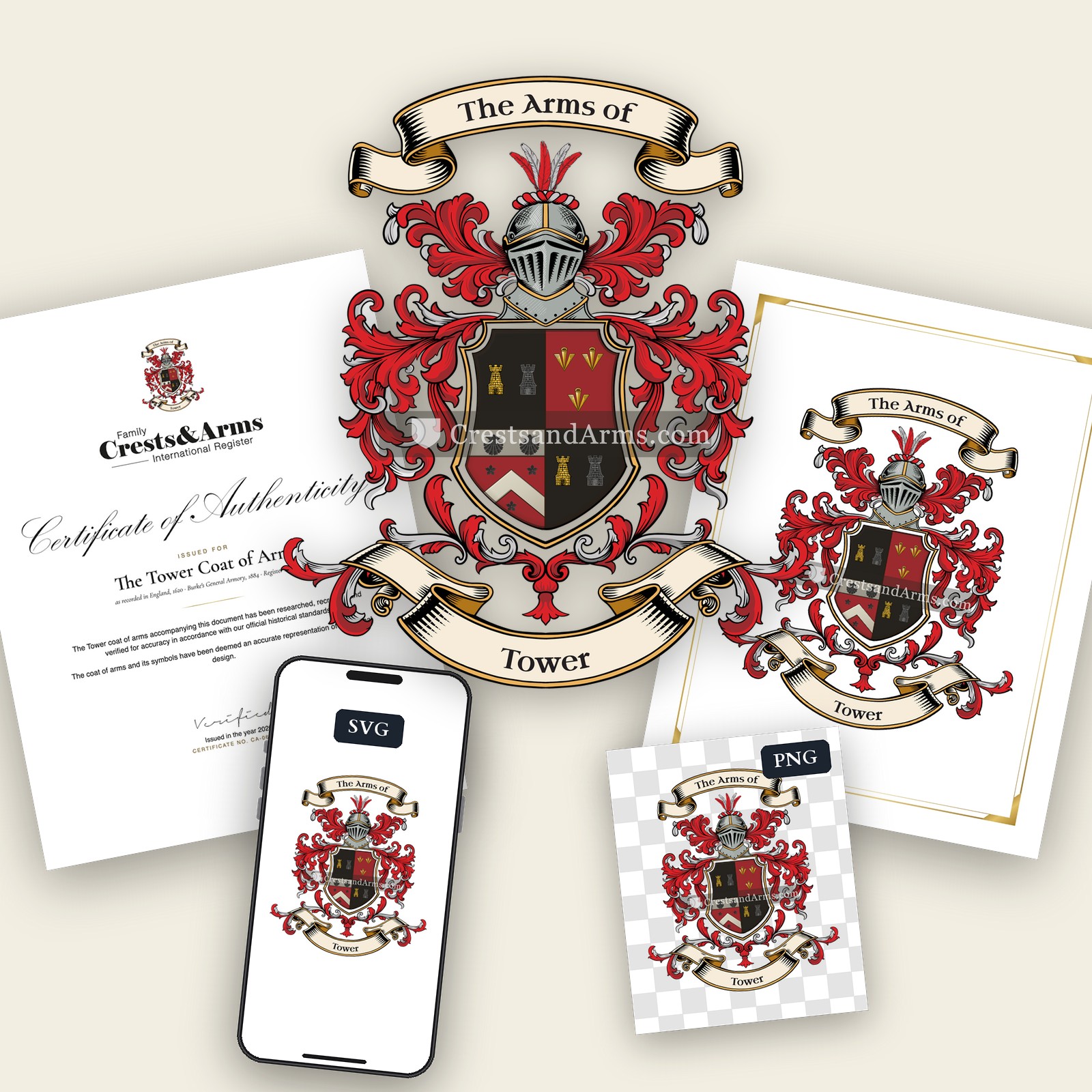 The Tower arms on the coat of arms — digital pack