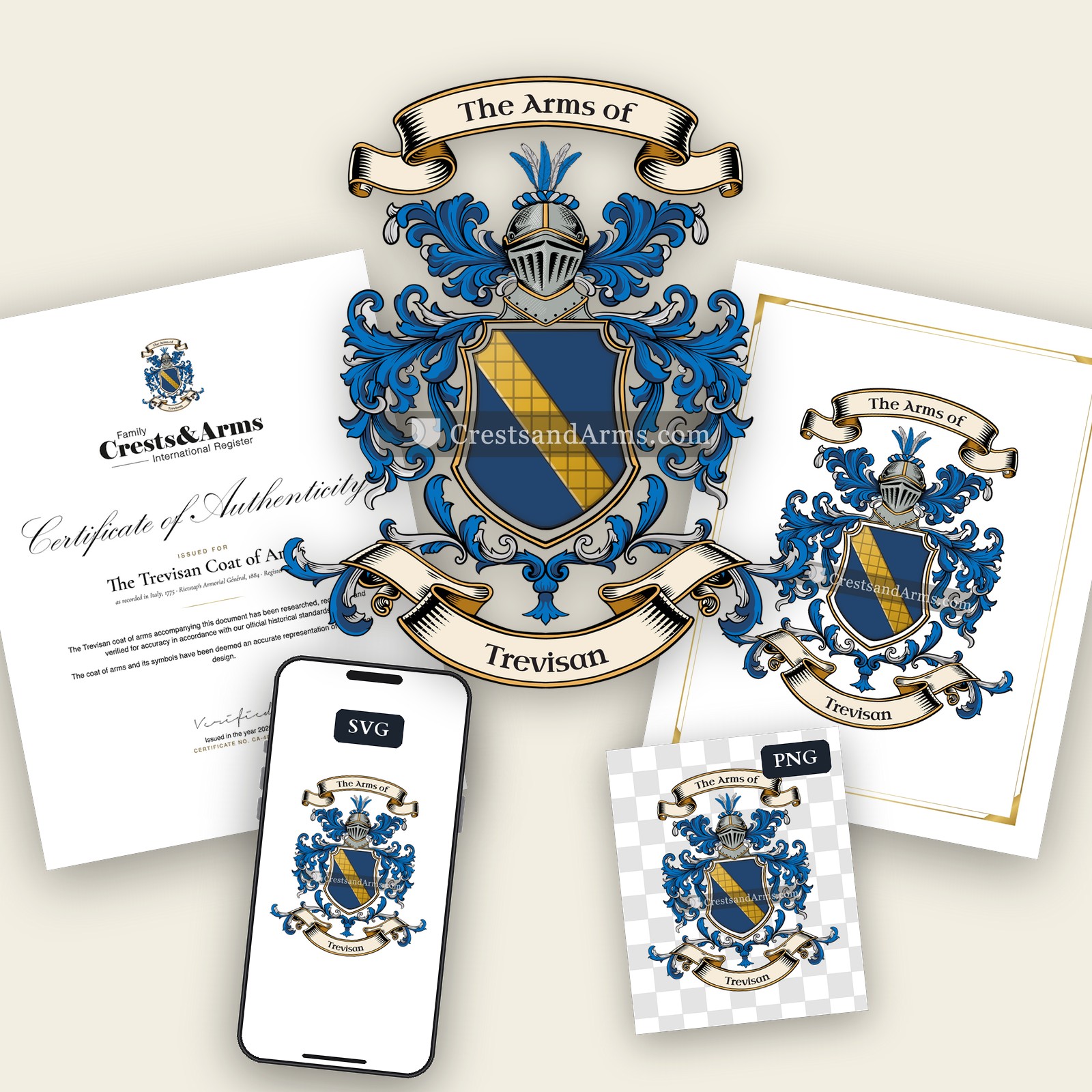 The Trevisan arms on the coat of arms — digital pack