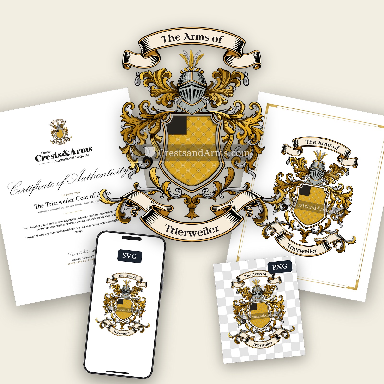 The Trierweiler arms on the coat of arms — digital pack