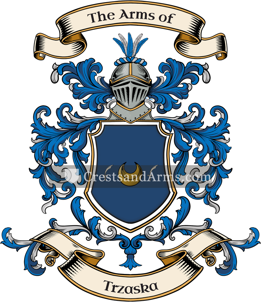 The Trzaska coat of arms, drawn from the recorded blazon