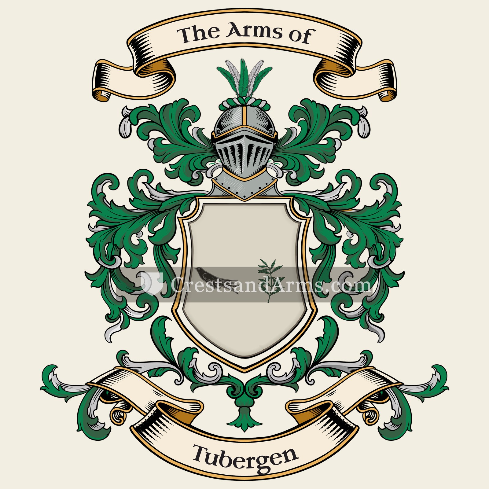 The Tubergen coat of arms, drawn from the recorded blazon