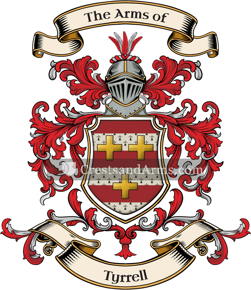 The Tyrrell coat of arms, drawn from the recorded blazon