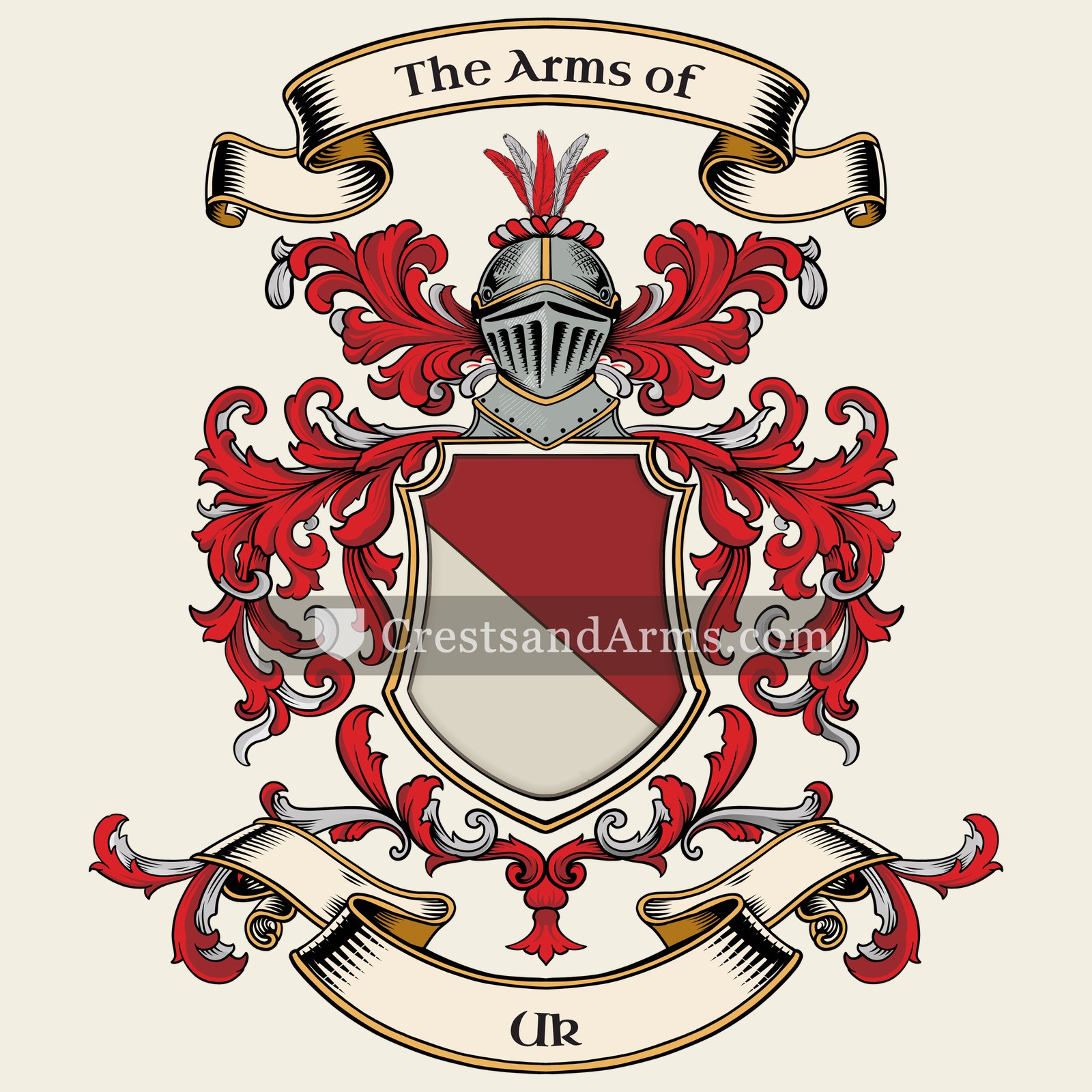 The Uk coat of arms, drawn from the recorded blazon